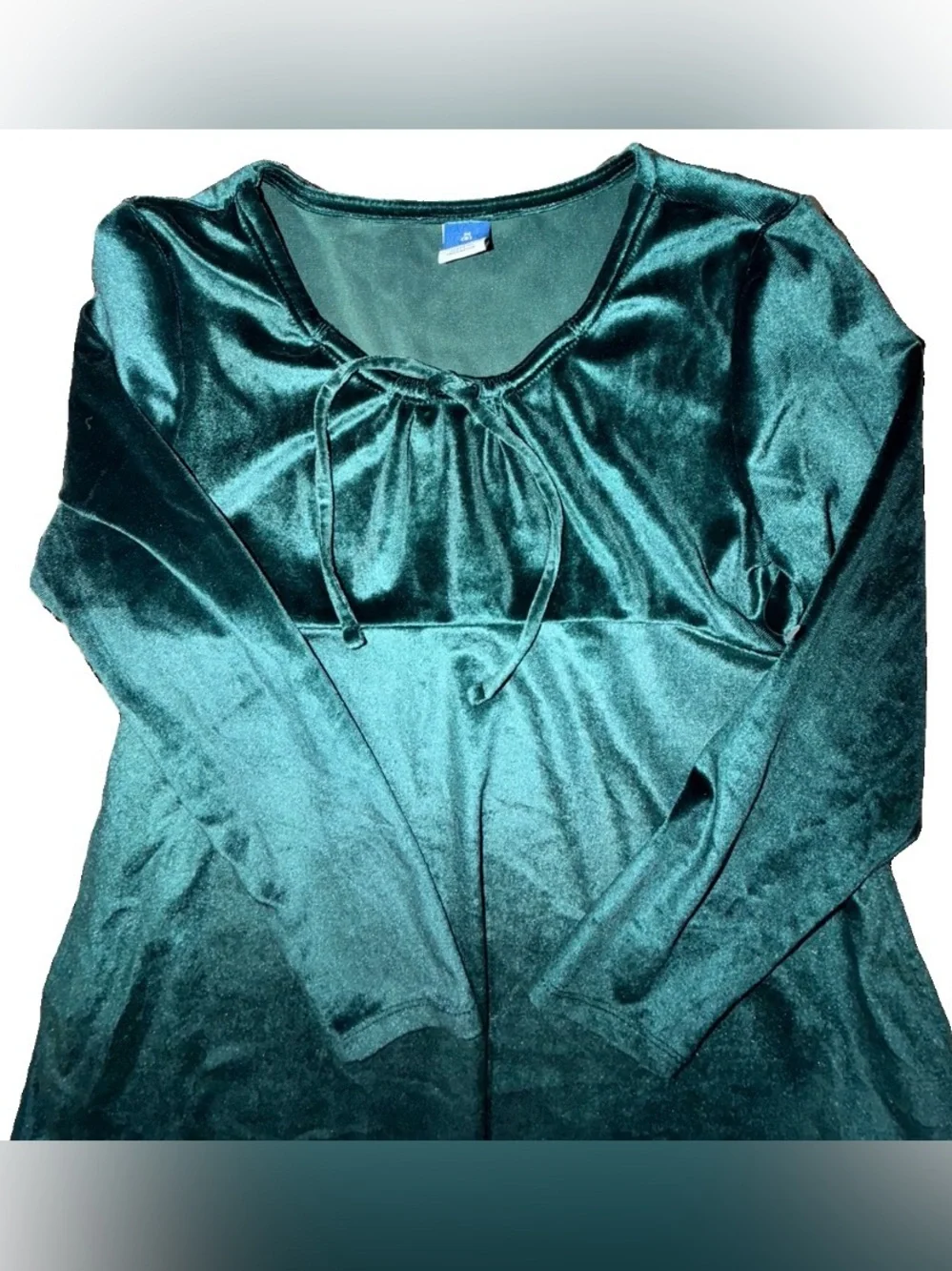 Old Navy Girl’s Dress Long Sleeve Dark Green Velvet Velour Holiday Dress Size 8